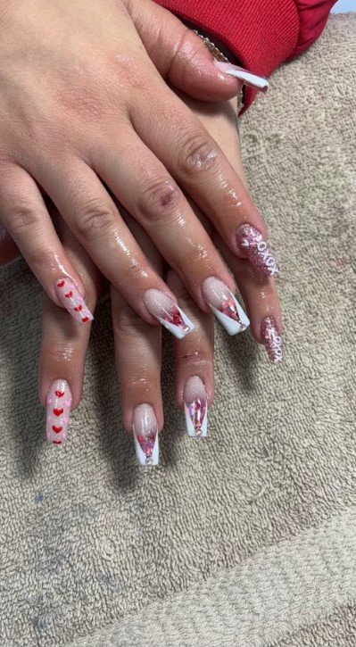 Manicure station with tools and a clean work surface